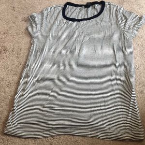 Blue and white striped shirt